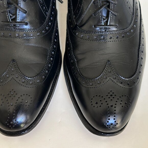 Allen Edmonds Mens Shoes Black Leather McAllister Wing Tip Oxford Shoes Sz 8.5 D main image 9